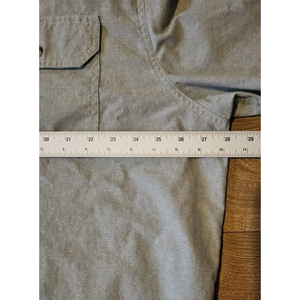 Wrangler‎ Authentics Mens Short Sleeve Button Up Shirt Size 2XL Gray